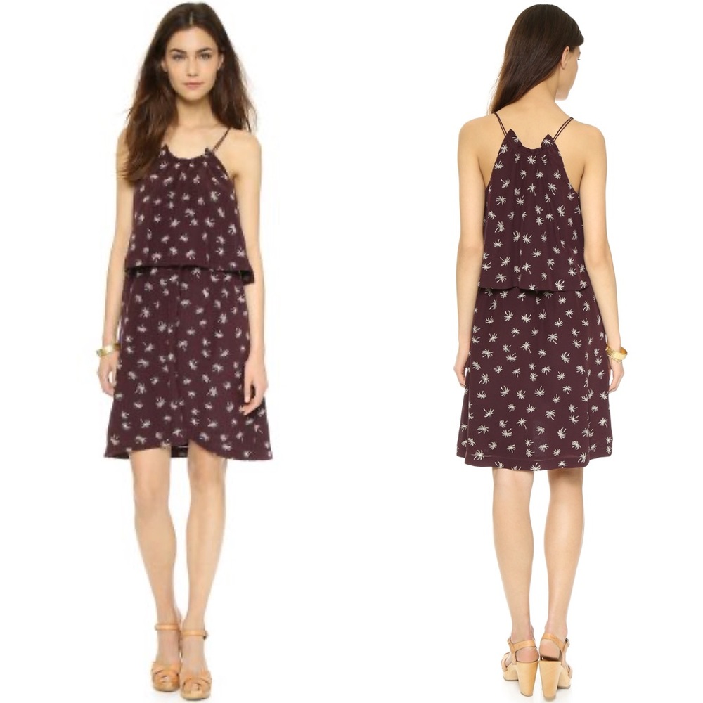 Madewell Silk Dream Drift Overlay Palm Dress